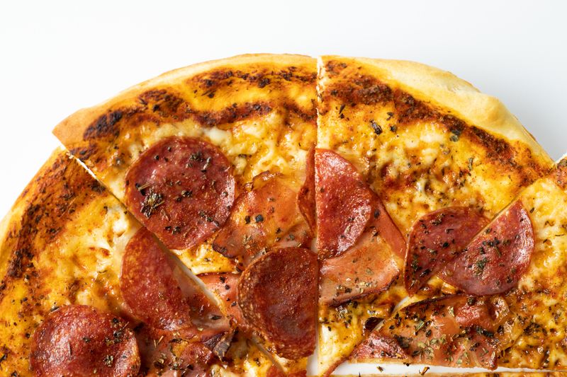 Veggie supreme deep dish pizza from Pequod's